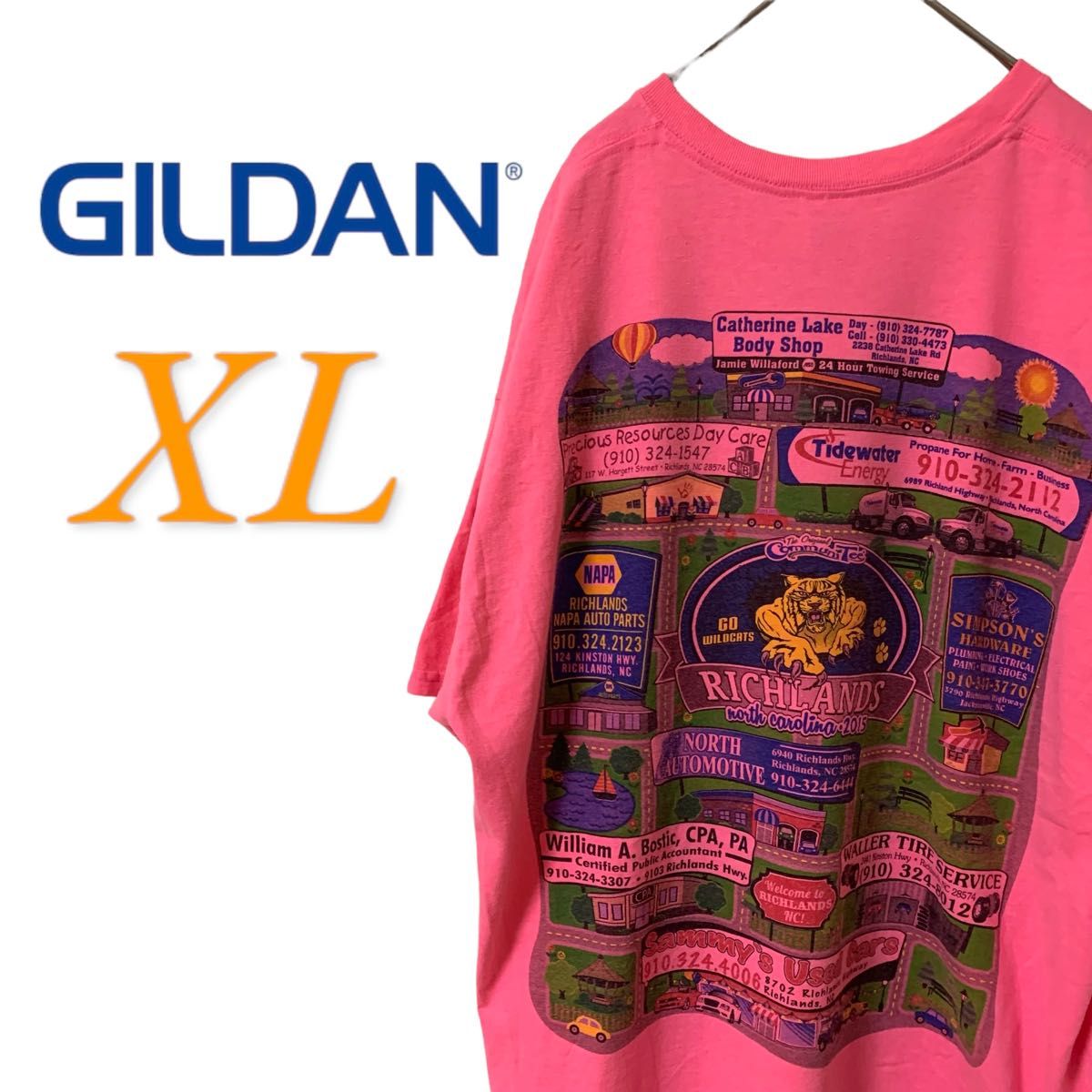 【US古着】GILDAN ギルダン ピンク XL Tシャツ 半袖 レギュラーヴィンテージ プリント メンズ レディース