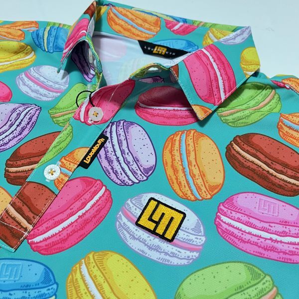 豊富な商品から ★特価品★LOUDMOUTH ラウドマウス メンズ 半袖ポロシャツ/373Pastel Macarons《サイズL》 その他