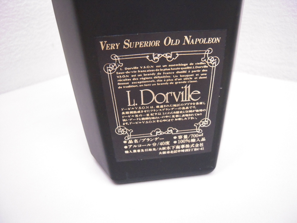 4566 酒祭 洋酒祭 ドーヴィル ナポレオン ① 700ml 40度 未開栓 ブランデー L.Dorville 古酒 コレクター大放出!!の画像7