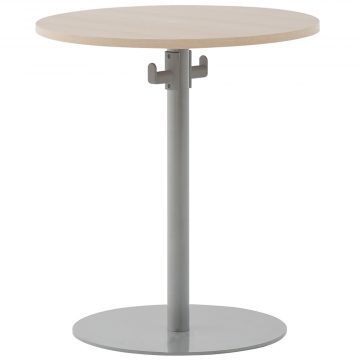 法人様限定商品 新品 リフレッシュテーブルII バッグハンガー付き W600 丸テーブル 円型 円形 テーブル RFRT2-600NA-BH_画像1