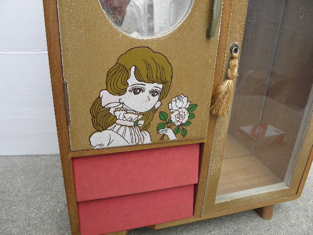 子供 人形 箪笥 収納 ケース 2点 まとめて / 昭和レトロ ポップ 家具 玩具 の画像9