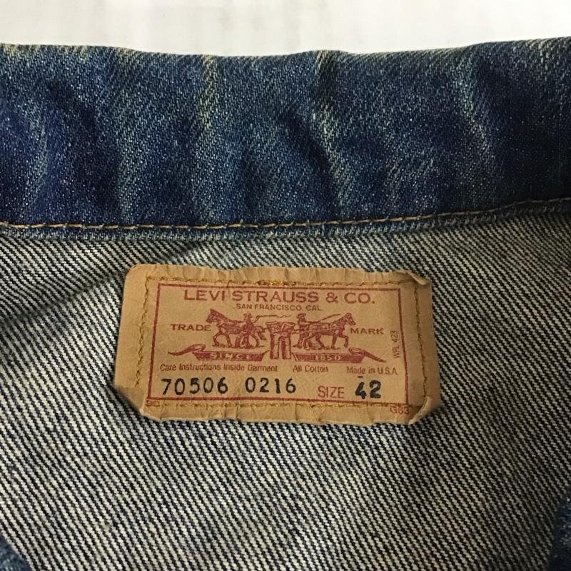 Levi's 42 リーバイス ジャケット、上着 ジャケット、ブレザー 80S USA製 70506 Gジャン デニムジャケット アウター Jacket 10110379_画像8