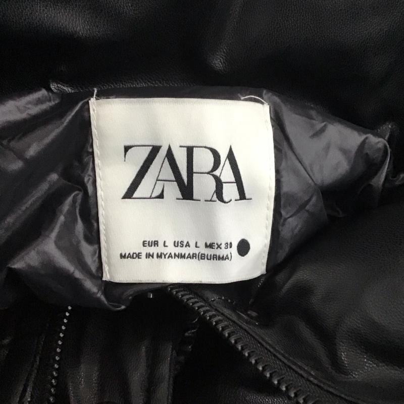ZARA L ザラ ジャケット、上着 ジャケット、ブレザー 2969 280 800 フェイクレザー 中綿 Jacket 黒 / ブラック / 10111064_画像8