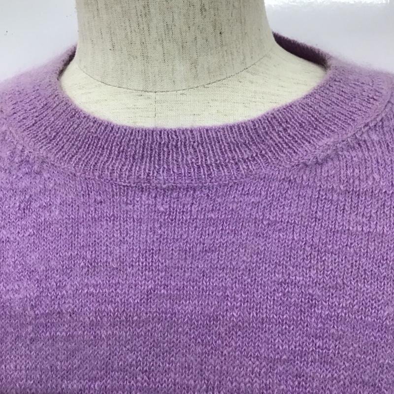 A BATHING APE S アベイシングエイプ ニット、セーター 長袖 クルーネック モヘヤ混 Knit Sweater 紫 / パープル / 10111179_画像3