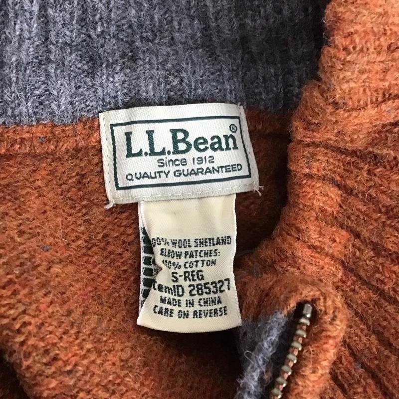 L.L.Bean S エルエルビーン ニット、セーター 長袖 285327 ハーフジップ エルボーパッチ Knit Sweater 橙 / オレンジ / 10111250_画像8