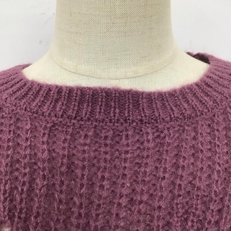 Ungrid FREE アングリッド ニット、セーター 長袖 111852617701-01 透かし編みカラーニット Knit Sweater 紫 / パープル / 10111440_画像3