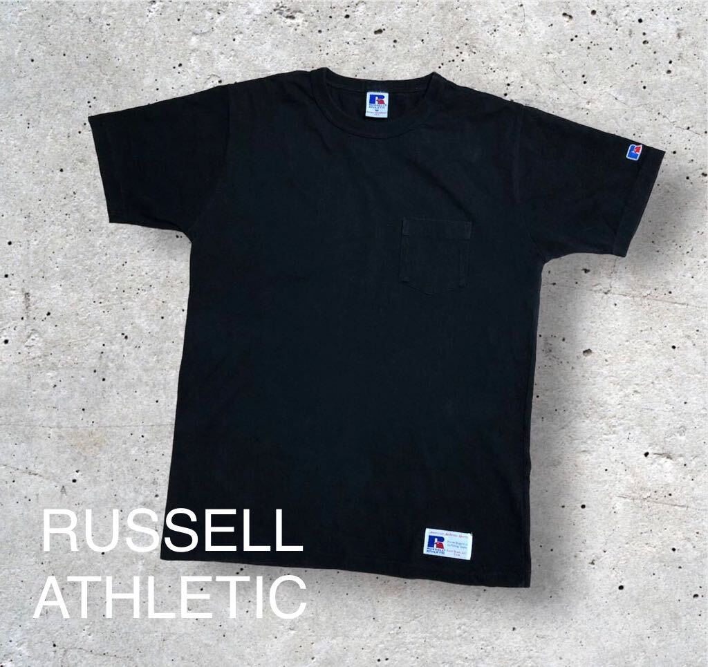 RUSSELL ATHLETIC ロゴ刺繍　コットンTシャツ M メンズ