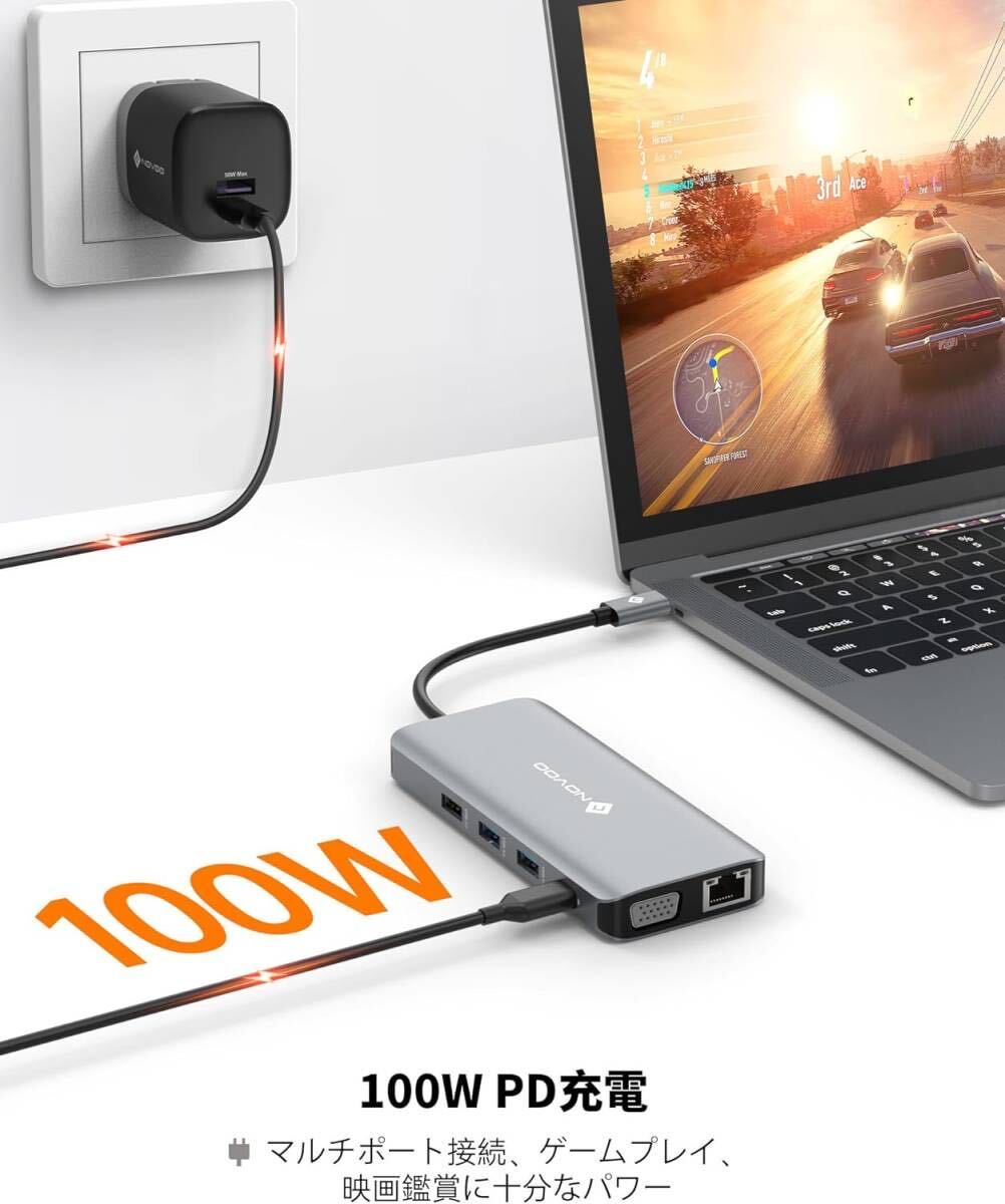 USB C ハブ 11-in-1 トリプルディスプレイ NOVOO_画像2