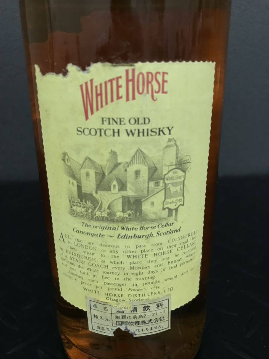 HH57-2★WHITE HORSE FINE OLD ホワイトホース ファインオールド 43％ ウイスキー 未開封の画像5