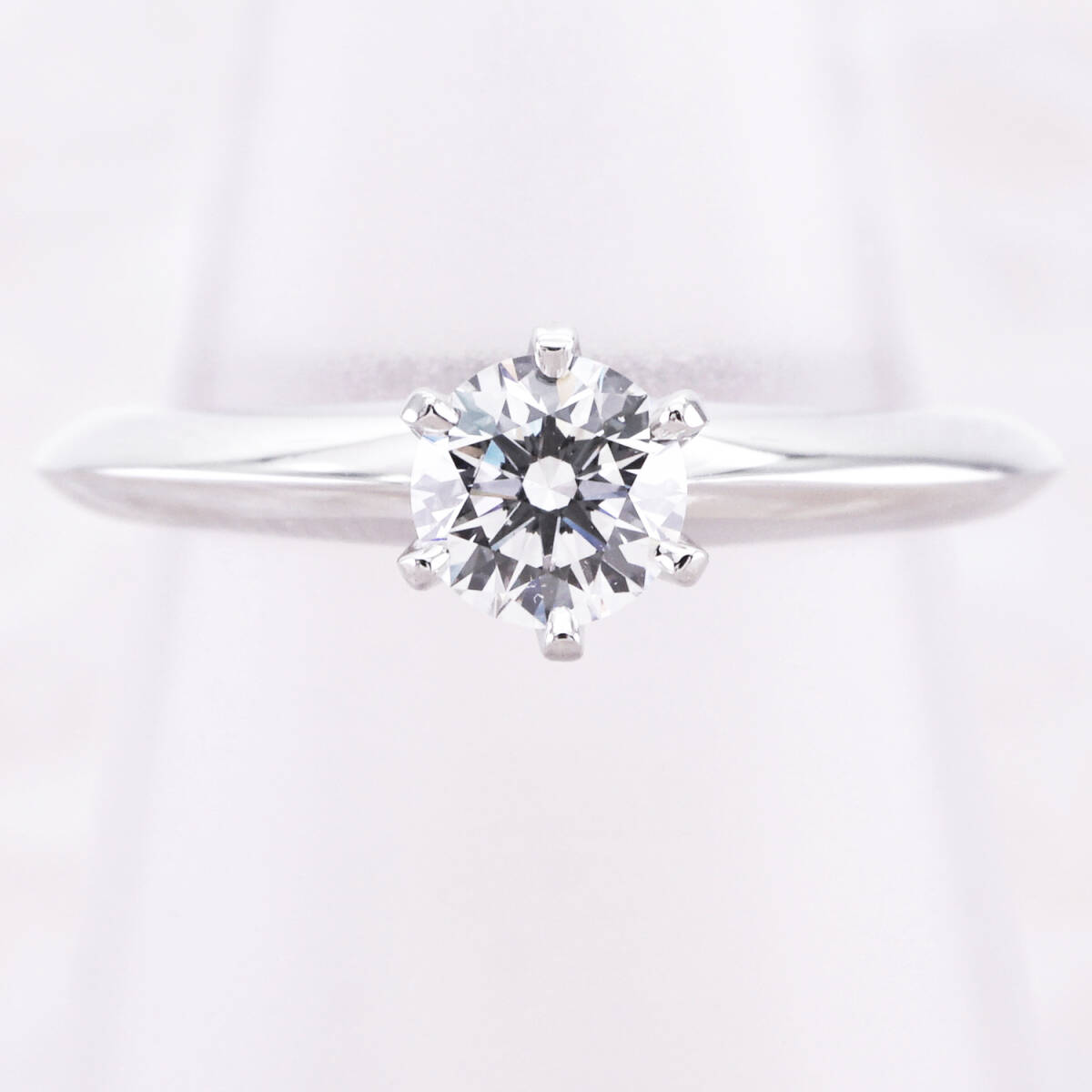 31736★Tiffany&Co.★ ソリテール ダイヤリング 婚約指輪 0.28ct_画像1