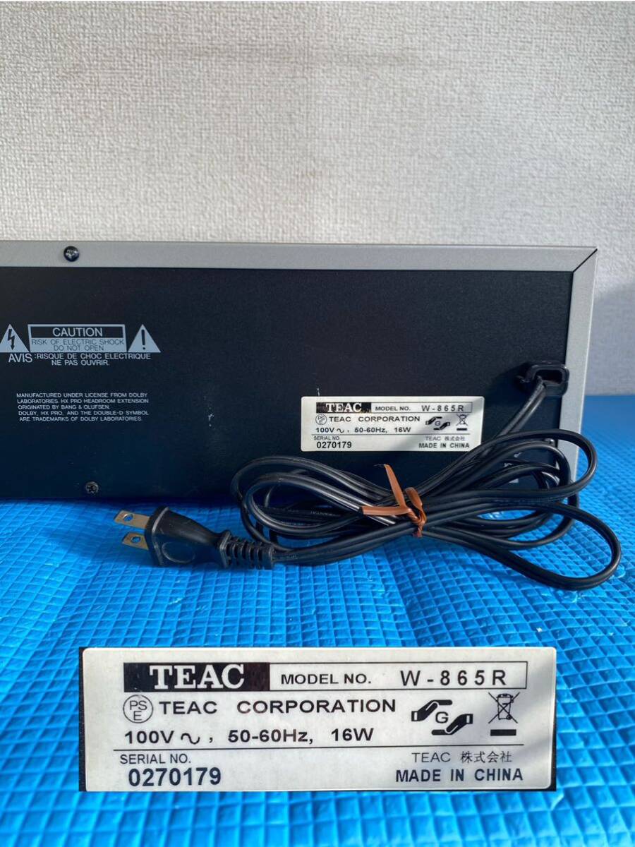 TEAC W-865R カセットデッキ ダブルオートリバース　本体のみ_画像7