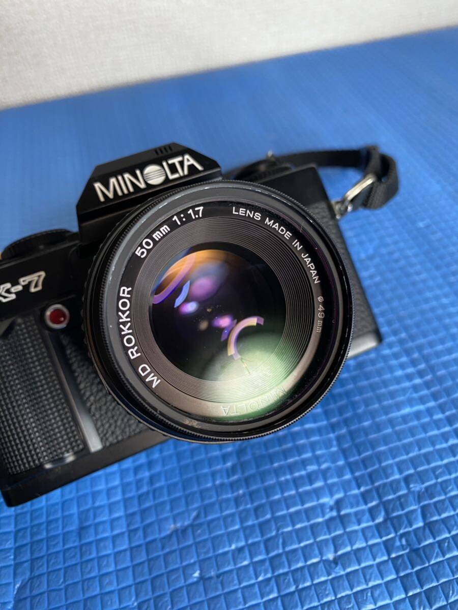 MINOLTA X-7 MD ROKKOR 50mm 1:1.7 φ49mm レンズ　MINOLTA AUTO WINDER G オートワインダー_画像4