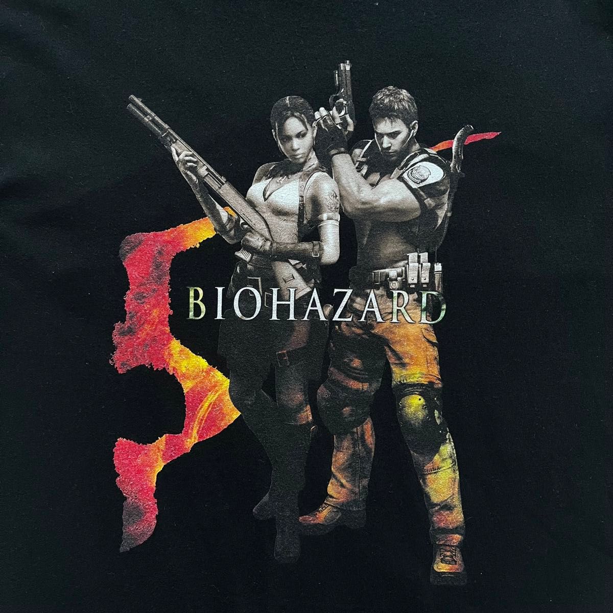 【00s BIOHAZARD5】Tシャツ　クリス　シェバ　ゲームT 古着