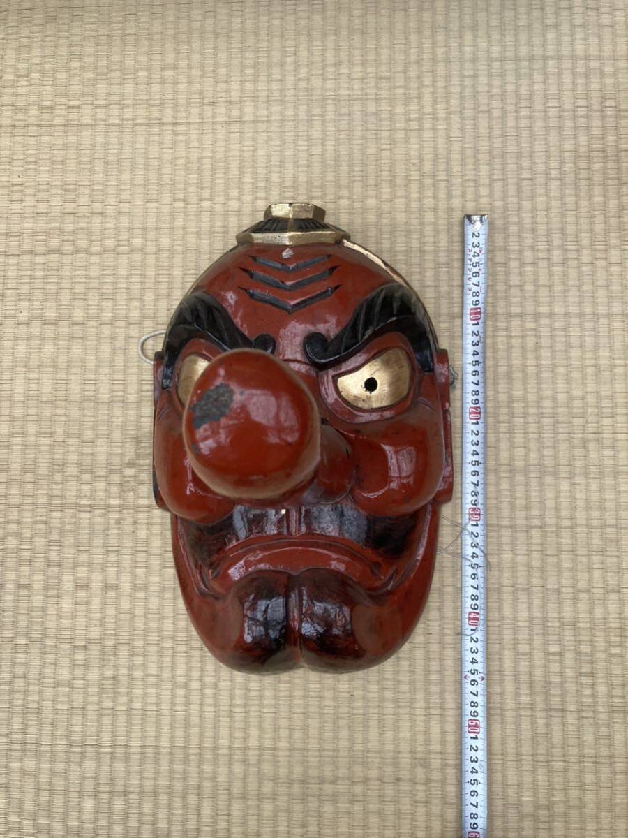 天狗 特大 アンティーク お面 木彫り 置物 縁起物 魔除け 昭和 天狗 特大 アンティーク お面 木彫り 置物 縁起物 魔除け 昭和
