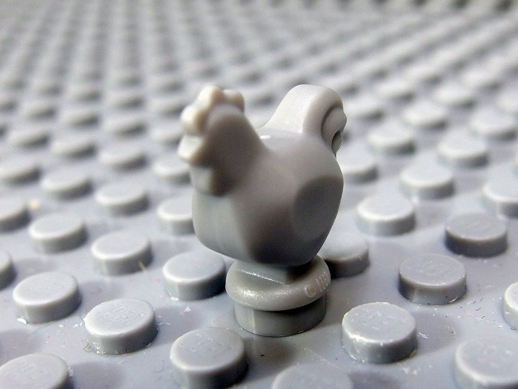 ★LEGO★動物★Chicken_A_Light Bluish Gray(95342-086)_画像1