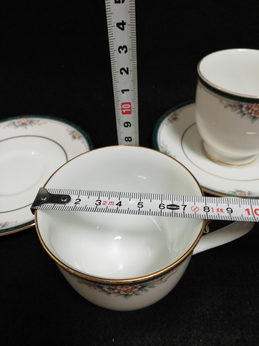 CS5142. Noritake ノリタケ LANDON ランドン カップ ソーサー 花柄 ティーカップ ペア 洋食器　2客セット/60_画像8