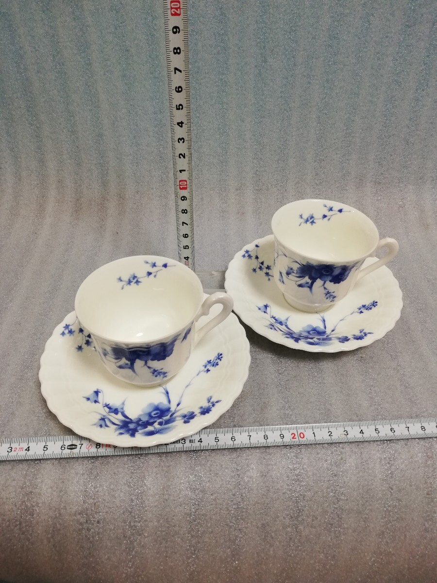 CS5177.Noritake ノリタケ　スタジオコレクション カップ ソーサー ティーカップ コーヒーカップ 花柄 洋食器 2客/60_画像2