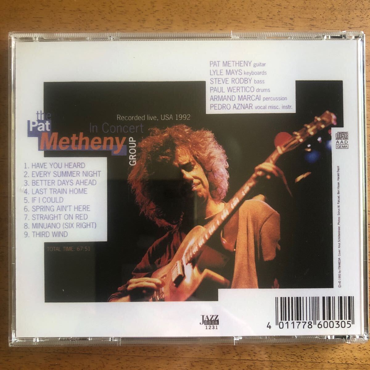 ★新品同様★The Pat Metheny Group《In Concert Live USA 1992》◆輸入盤_画像2