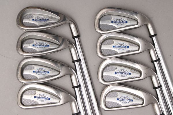 キャロウェイ アイアンセット 8本《3-9/P》Callaway STEELHEAD X-14 IRONS 純正スチール シャフト美品 グリップ良好 ゴルフ ＃140※G231の画像2