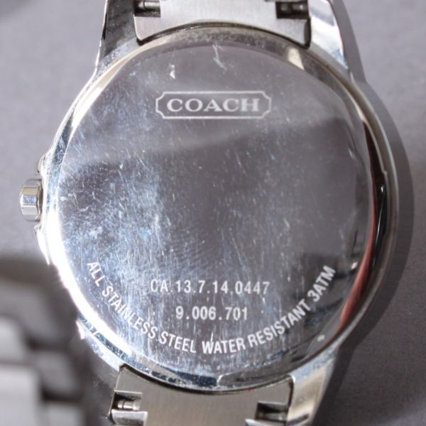 美品 COACH コーチ 腕時計 レディース CA13.7.14.0447 クォーツ ウォッチ ホワイト文字盤 ハート ブランド ジャンク #N※0403-26_画像3