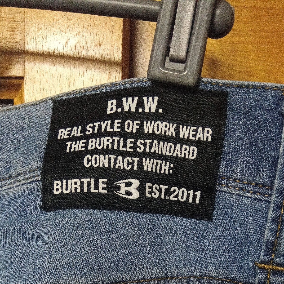 （中古品）BURTLE WW  カーゴパンツ  ストレッチ W８６ デニム　 ワークパンツ　春　夏　人気　ブランド　作業服　ズボン