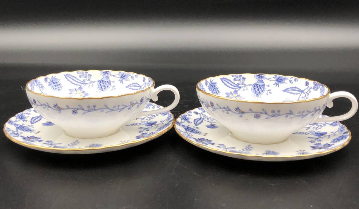 7702901-3【Noritake】BLUE SORRENTINO/ノリタケ/ブルーソレンティーノ/ペアカップ＆ソーサー/カップ＆ソーサー/2客セット_画像2