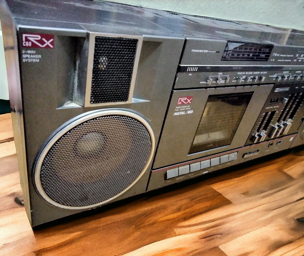 National National RX-C60 radio-cassette radio FM/AM cassette recorder Showa Retro addition image have 