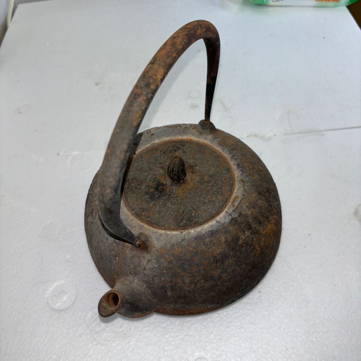 鉄瓶 茶道具 茶器 鉄器 骨董 時代物 煎茶道具 急須 古美術 骨董品_画像4