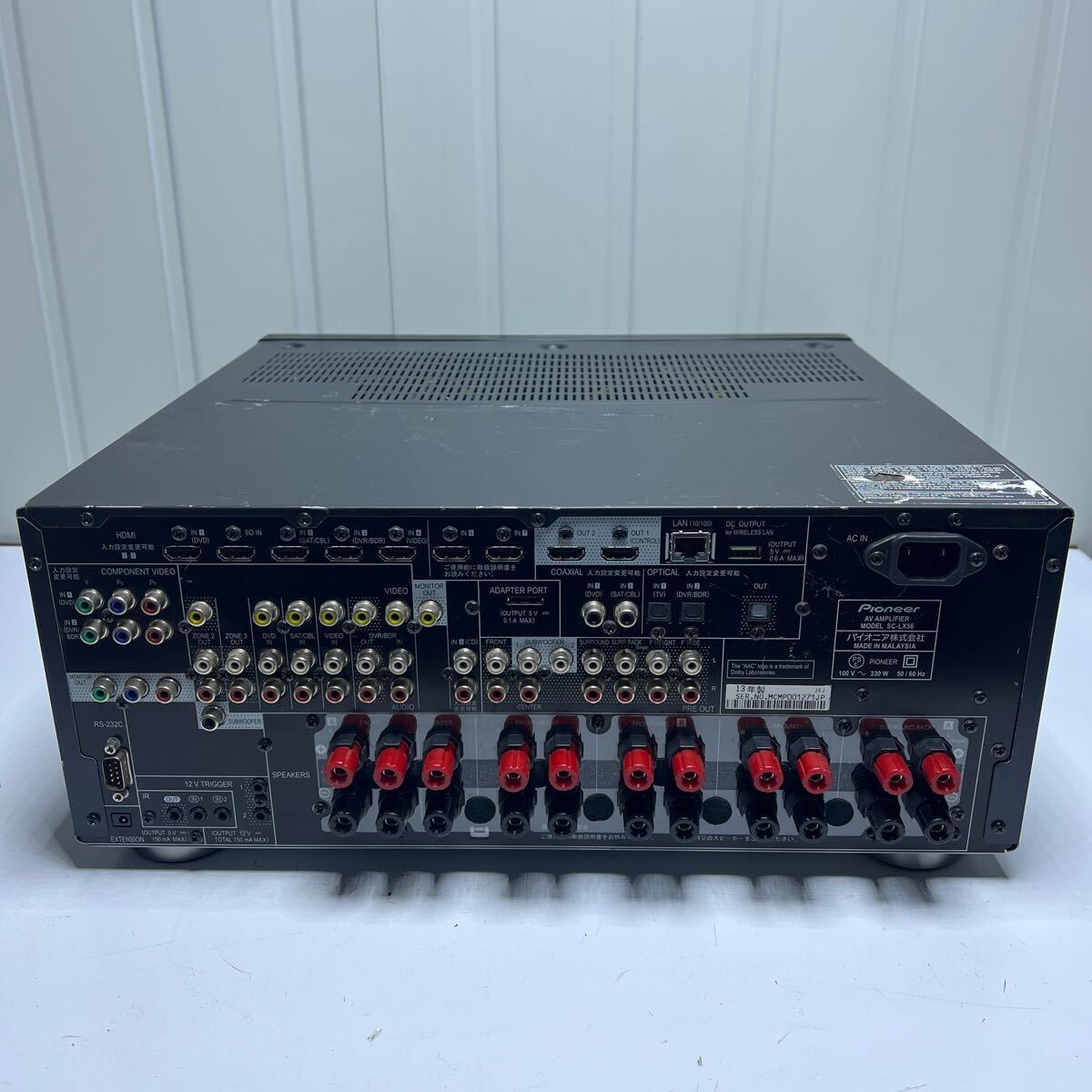 Pioneer パイオニア AVアンプ av amplifier SC-LX56 通電確認_画像7