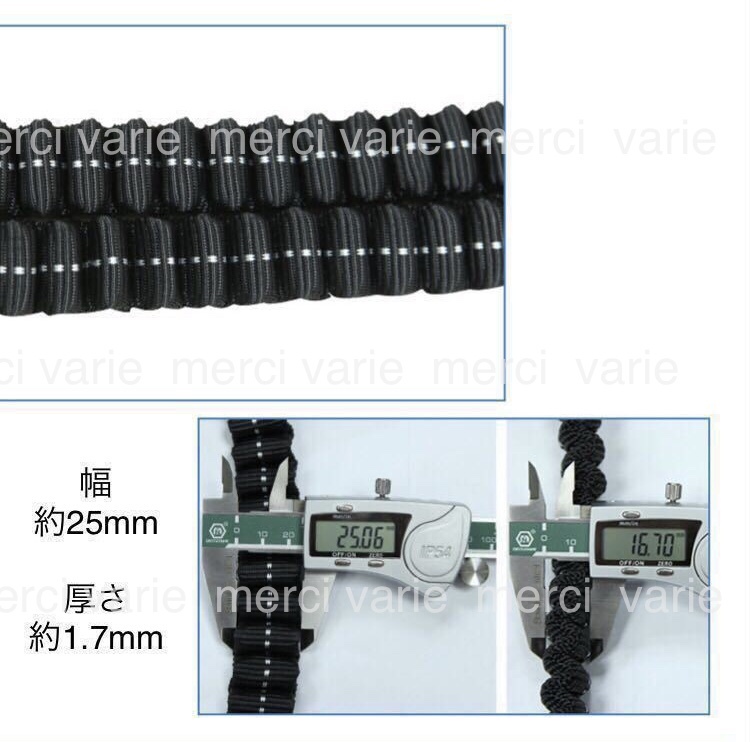 フルハーネス型用 2丁掛けタイプ ランヤード ダブルランヤード 伸縮 蛇腹式ロープ フック 1.4-1.9m 安全帯用 一般作業_画像3