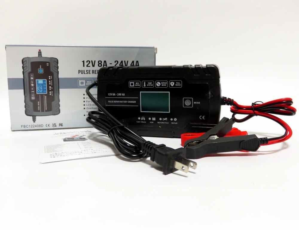 [1 jpy start ]12V.24V for lead . battery charger full automation battery charger restoration charger 1.5A/4A/8A charge electric current 1 jpy TER01_1555