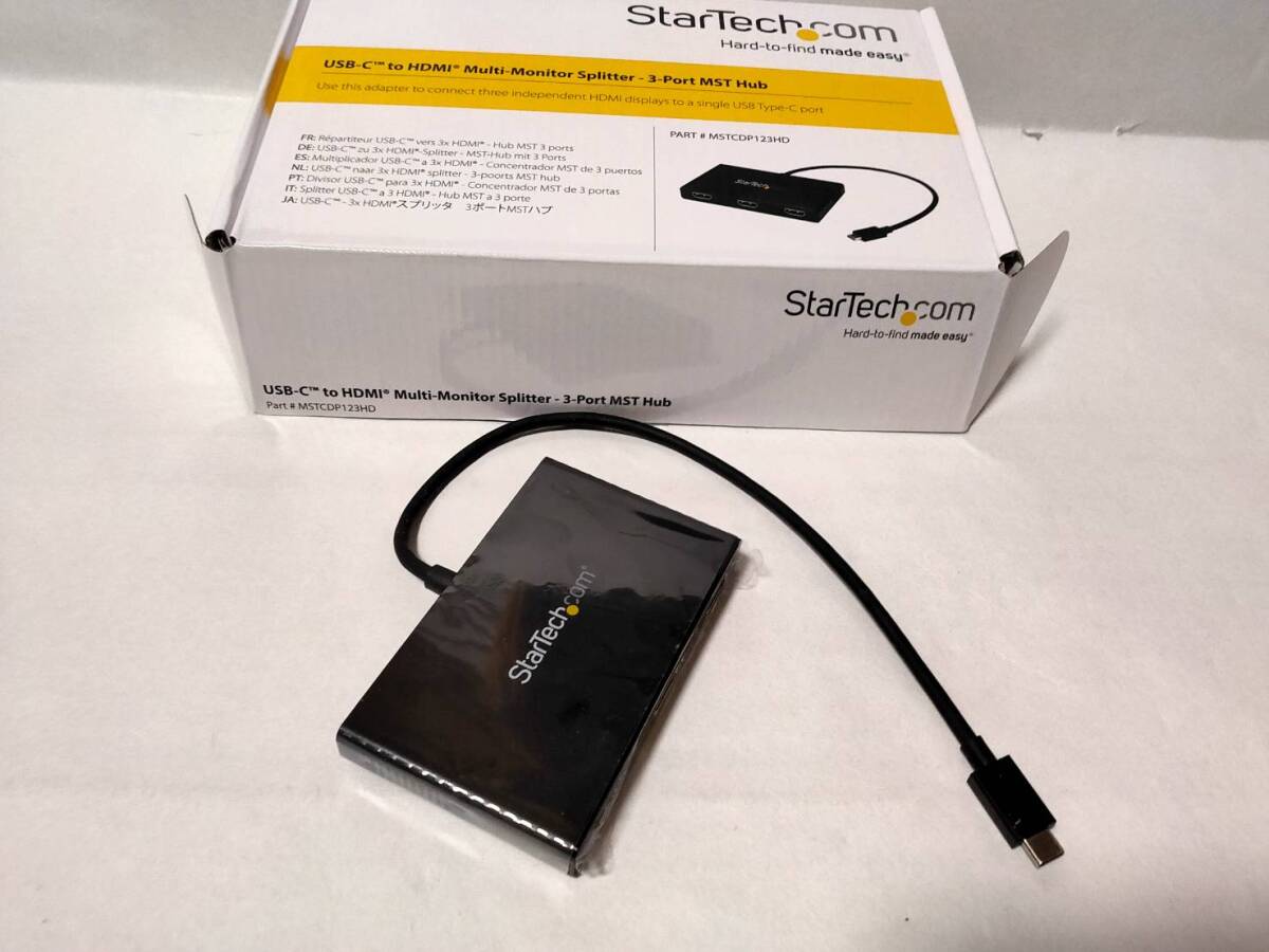 【一円スタート】StarTech.com USB-C - HDMIマルチモニターアダプタ 3ポートMSTハブ 4K 1円 HAM01_2599_画像1