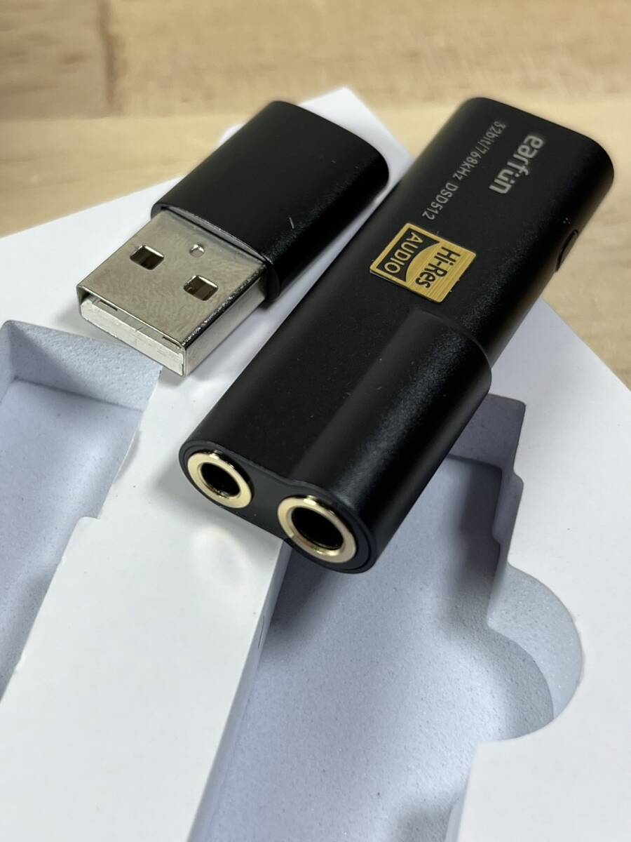 【一円スタート】EarFun UA100 HiFi USB DAC ヘッドホンアンプ 32bit/768kHz DSD 512ハイレゾ対応/3.5mm 4.4mm「1円」URA01_3041