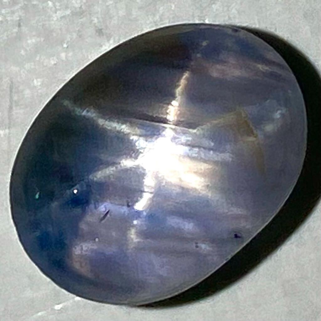 ●天然スターサファイア2.473ct●m 約7.8×6.0mm ルース 裸石 宝石 コランダム star sapphire corundum jewelry テ DG0の画像1