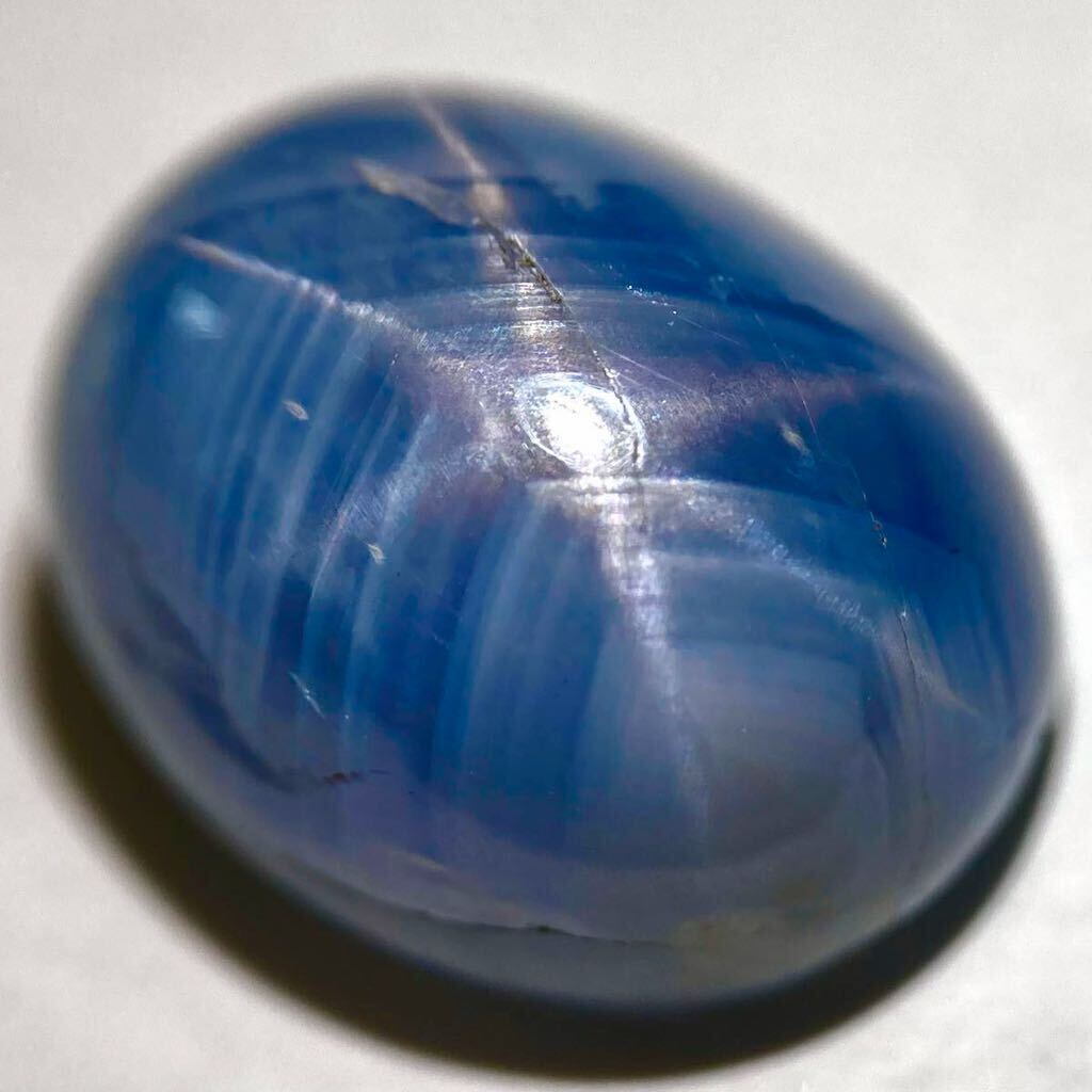 11ctUP!!●天然スターサファイア11.267ct●m 約12.5×10.0mm ルース 裸石 宝石 コランダム star sapphire corundum jewelry_画像1