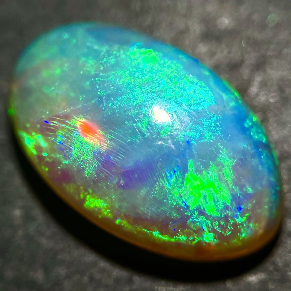 遊色効果抜群!!●天然オパール4.300ct●m 約14.9×9.2mm ルース 裸石 宝石 ジュエリー jewelry opal _画像1