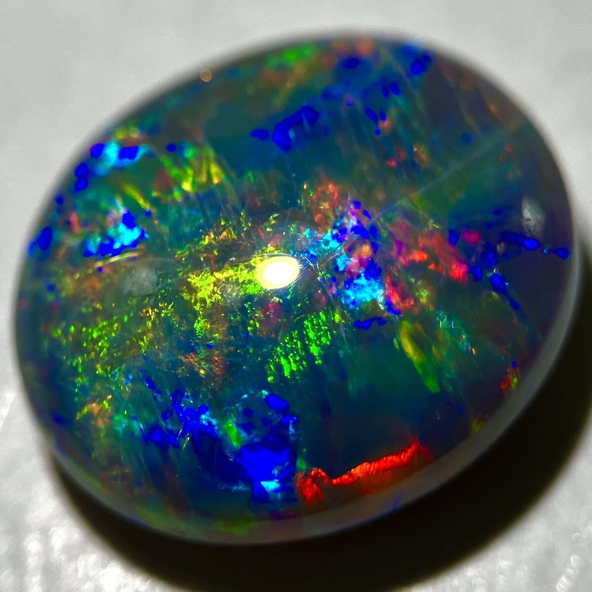 . color effect!!* natural black opal 2.391ct*m approximately 10.19×8.89mm loose unset jewel gem jewelry jewerly black opal DE0/DG3
