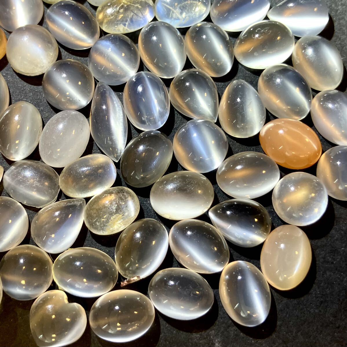 * natural moonstone . summarize 100ct*m loose unset jewel gem jewelry jewelry moon stonesila- effect Power Stone kaboshon