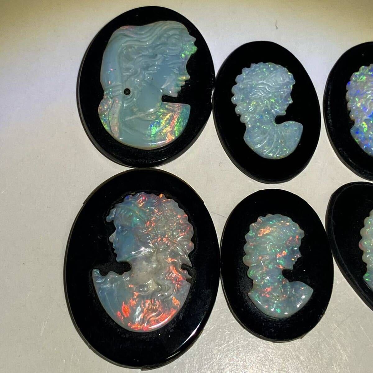 . color effect!!* opal cameo 6 point . summarize *m 11g/55ct loose unset jewel gem jewelry jewelry opal. color cameo DB8