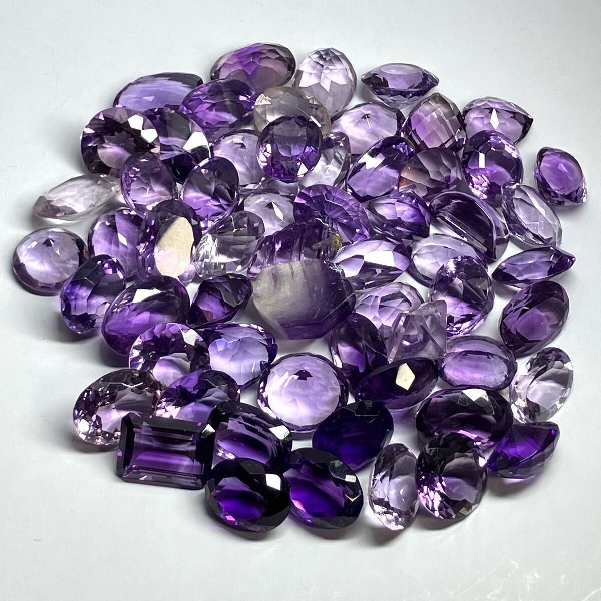 ★天然アメジスト60点おまとめ600ct★m ルース 裸石 宝石 ジュエリー jewelry アメジスト amethyst _画像3