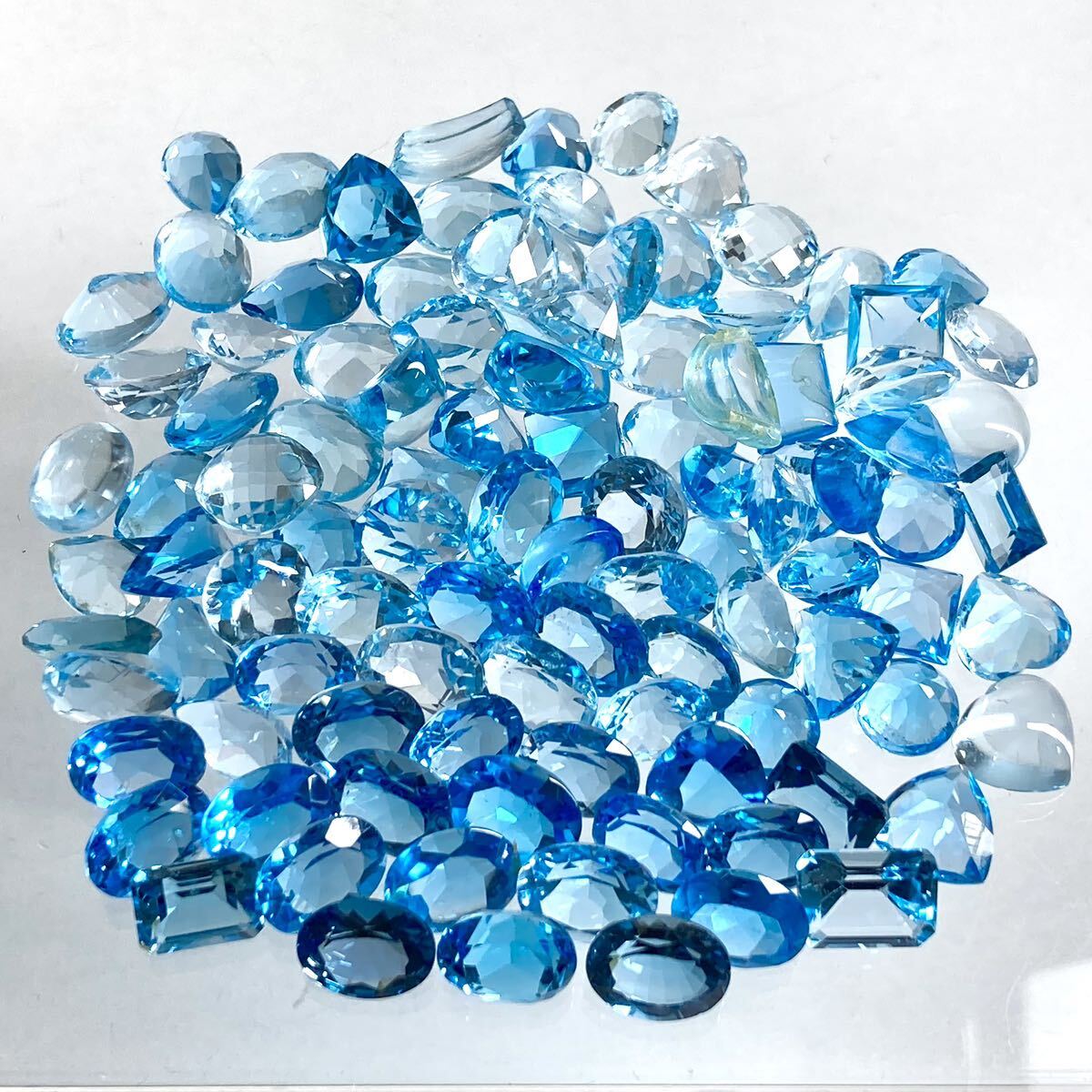  много!!* натуральный голубой топаз . суммировать 200ct*m разрозненный камни не в изделии ювелирные изделия голубой топаз jewelry blue topaz ②