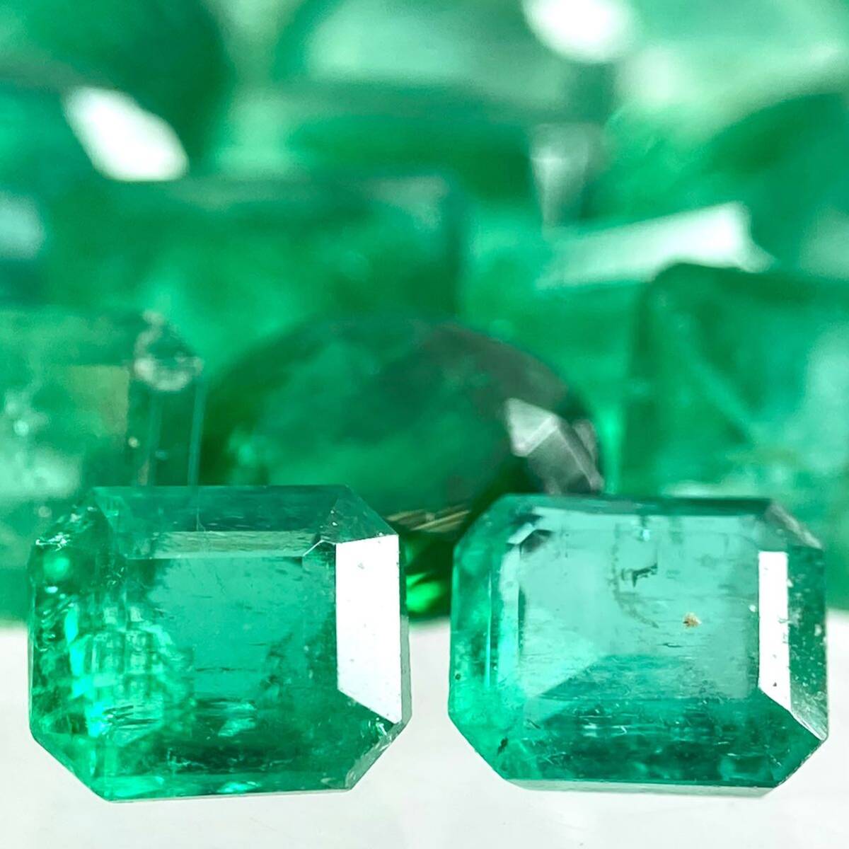 ●天然エメラルドおまとめ50ct●m ルース 裸石 宝石 ジュエリー jewelry emerald beryl ベリル 緑玉 DI0 ②_画像1