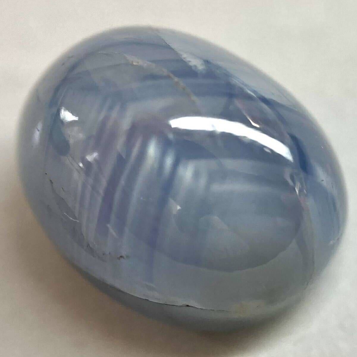 11ctUP!!●天然スターサファイア11.267ct●m 約12.5×10.0mm ルース 裸石 宝石 コランダム star sapphire corundum jewelry_画像2