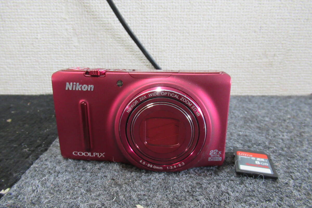 棚20.B1456 Nikon ニコン コンパクトデジタルカメラ COOLPIX S9500 メモリカード 8GB 現状品_画像1