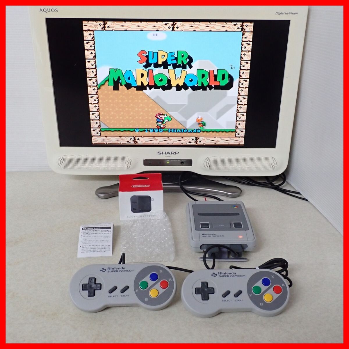 動作品 SFC スーファミ ニンテンドークラシックミニ スーパーファミコン 本体 CLV-301 + ACアダプター まとめてセット Nintendo【10の画像1