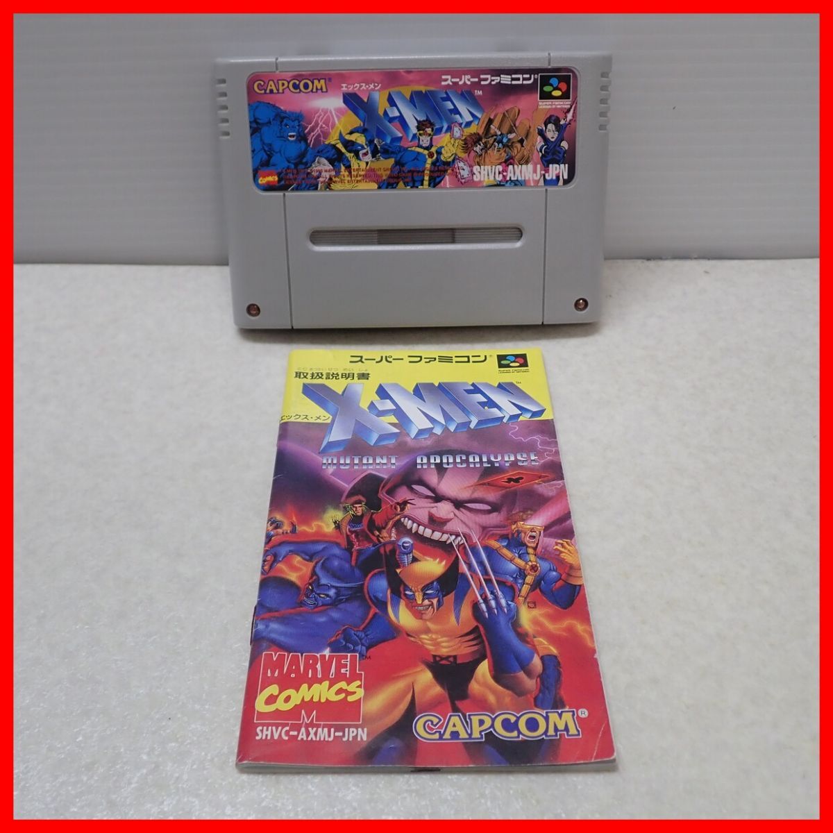 Φ動作保証品 SFC スーファミ X-MEN エックス・メン CAPCOM カプコン 取説付【PP_画像1