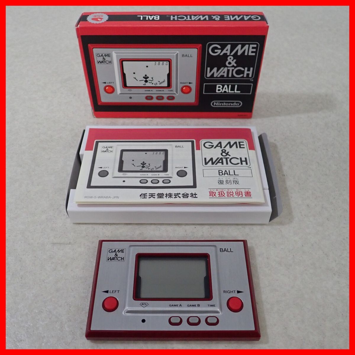  рабочий товар GAME&WATCH BALL Game & Watch мяч Club Nintendo переиздание RGW-001 корпус коробка мнение есть Nintendo nintendo club.nintendo[PP