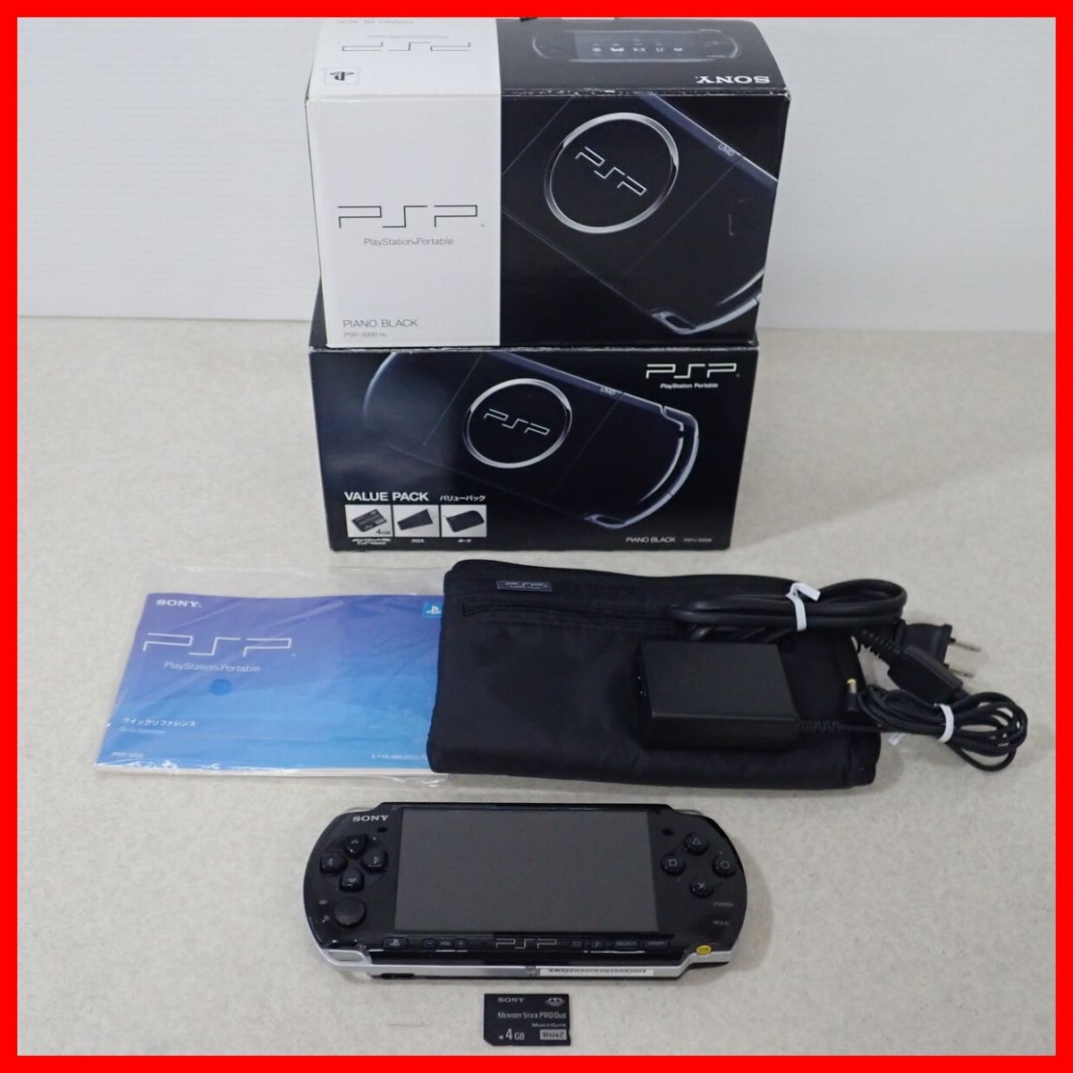  рабочий товар PSP PlayStation портативный корпус PSP-3000 фортепьяно черный VALUE PACK SONY Sony коробка мнение есть [10
