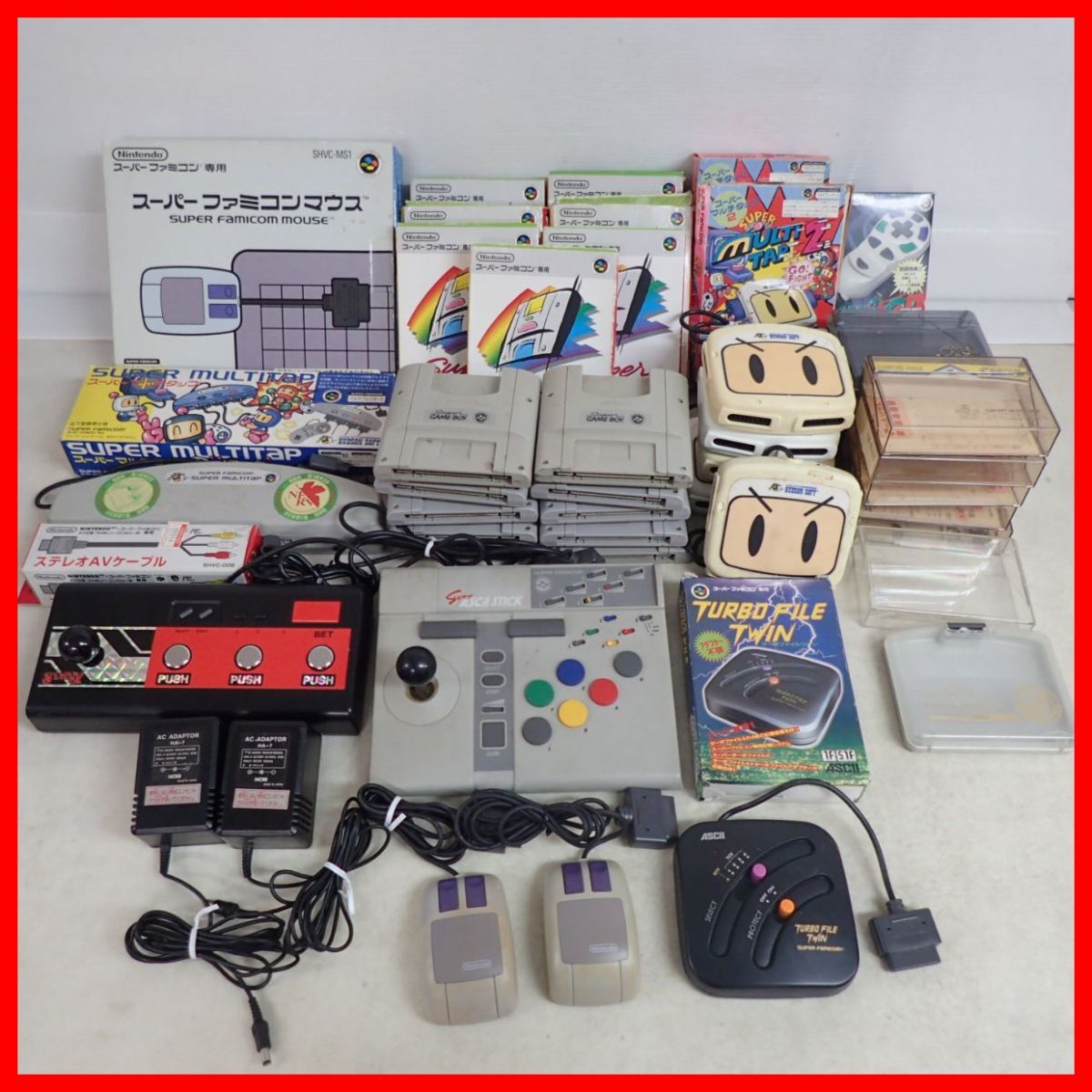 SFC Hsu fami периферийные устройства ASCII палочка / Super Famicom мышь / мульти- ответвление / super Game Boy и т.п. совместно много комплект [40