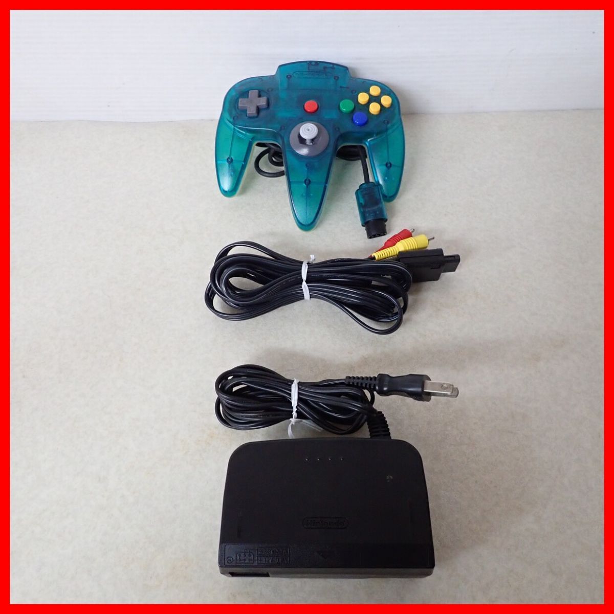 動作品 N64 ニンテンドウ64 本体 NUS-001 クリアブルー+スーパーロボット大戦64 等 ソフト3本セット【20_画像7